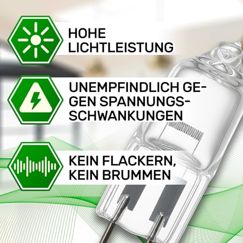 ONIX TECH Halogen Glühbirne Dunstabzugshaube G4 12V 10W 300°С Halogen Leuchtmittel mit Original Code 00168834 00176007 00189351 00420228 531087 für Bosch für Siemens für Küppersbusch