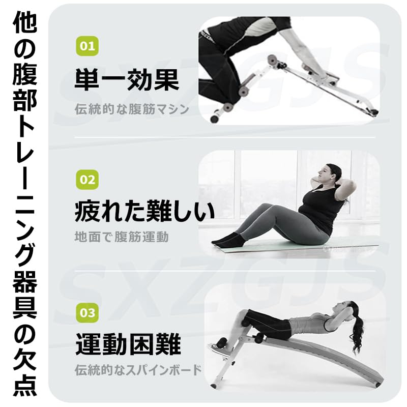 Amazon.co.jp: 腹筋 腹筋マシーン 腹筋器具 360°回転 調整可能な抵抗