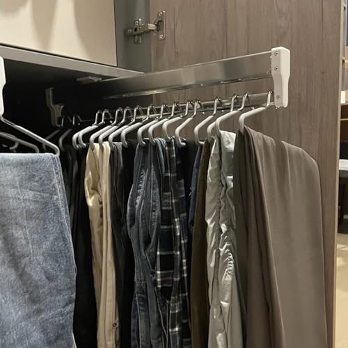 Organisateur d'espace pour pantalon et manteaux avec tige coulissante