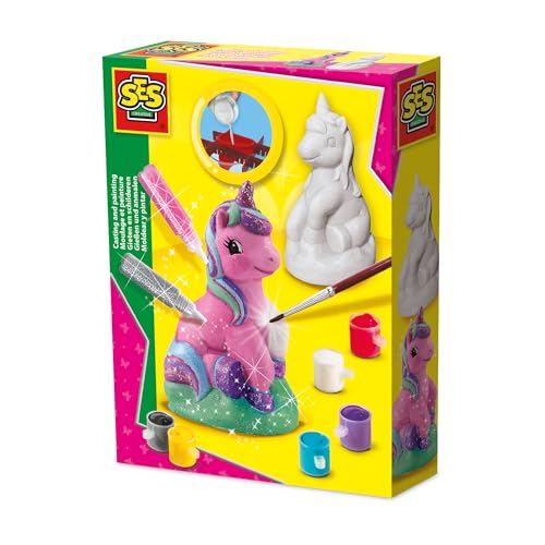 SES Creative – Moldear y Pintar Unicornios | Kit Infantil de Manualidades Mágicas (S01299)