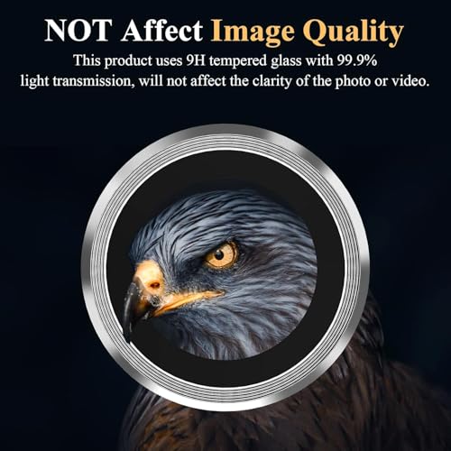 Image of JGD PRODUCTS Premium Camera Lens Protector Compatible For Samsung Galaxy S23 Ultra 5G (Silver) Camera Lens Protector - 9H Tempered Glass, Military-Grade Anti-Scratch, Case-Friendly, Easy Install Frame