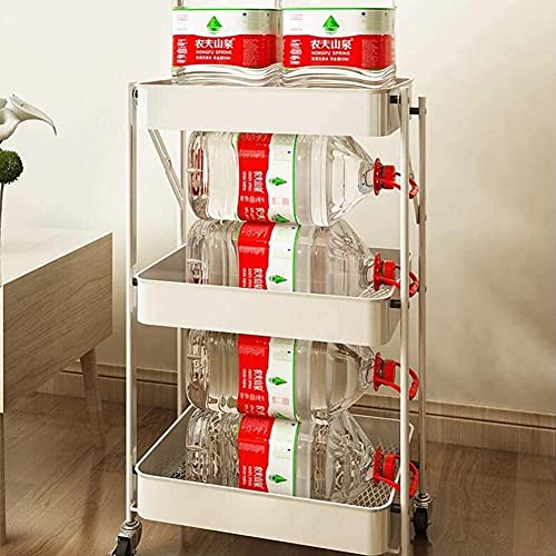 Rack de armazenamento Rack de carrinho dobrável sem instalação, três camadas móvel de chão Sala de e