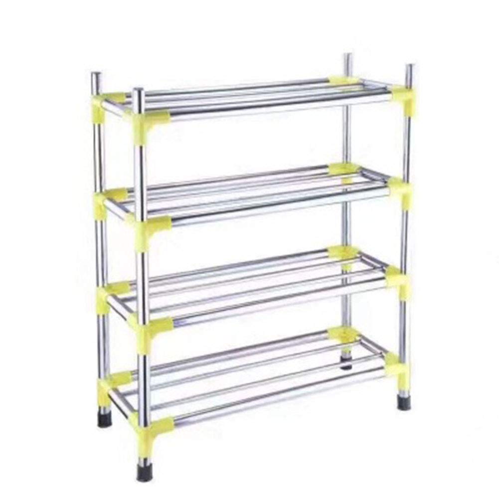 Zapatero 4 capas de acero inoxidable estante organizador para el hogar