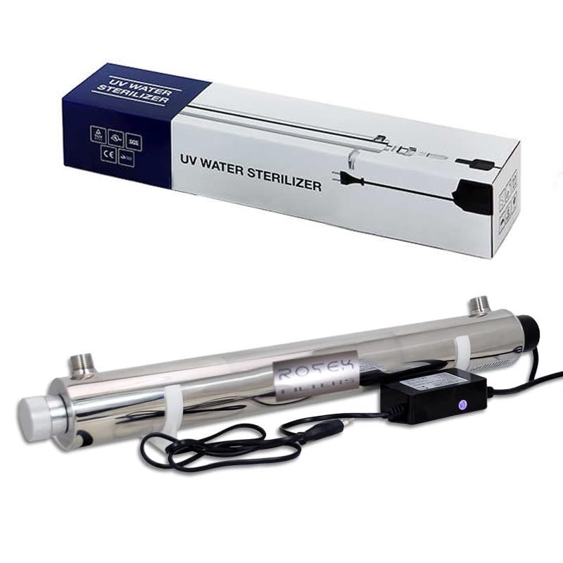 6 GPM 25W Esterilizador Ultravioleta UV desinfección Agua de Acero Inoxidable 304 ROTEK