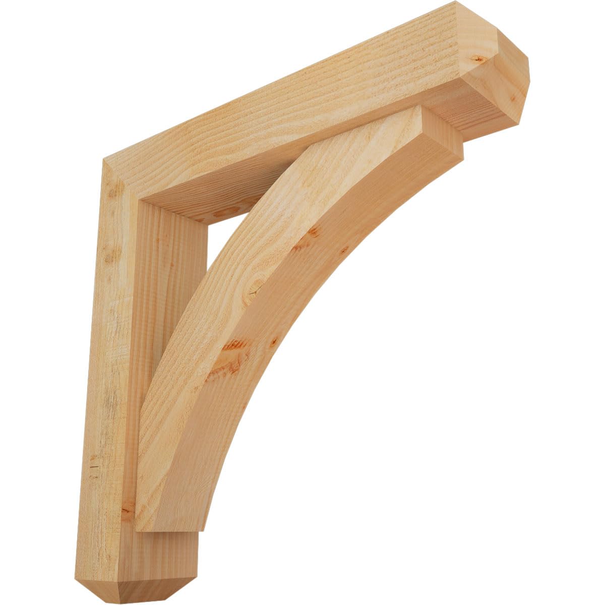 Thorton Craftsman Rough Sawn Bracket w/Offset Brace, Douglas Fir (set of 4)