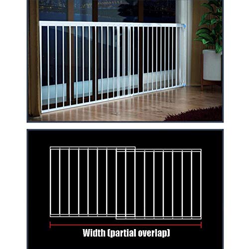 BOGDTF Puertas de Seguridad para bebés con Cierre automático, Rejilla de protección para Patio de Juegos, Valla para Mascotas, barandilla para escaleras, Montaje a presión, Altura 77 cm