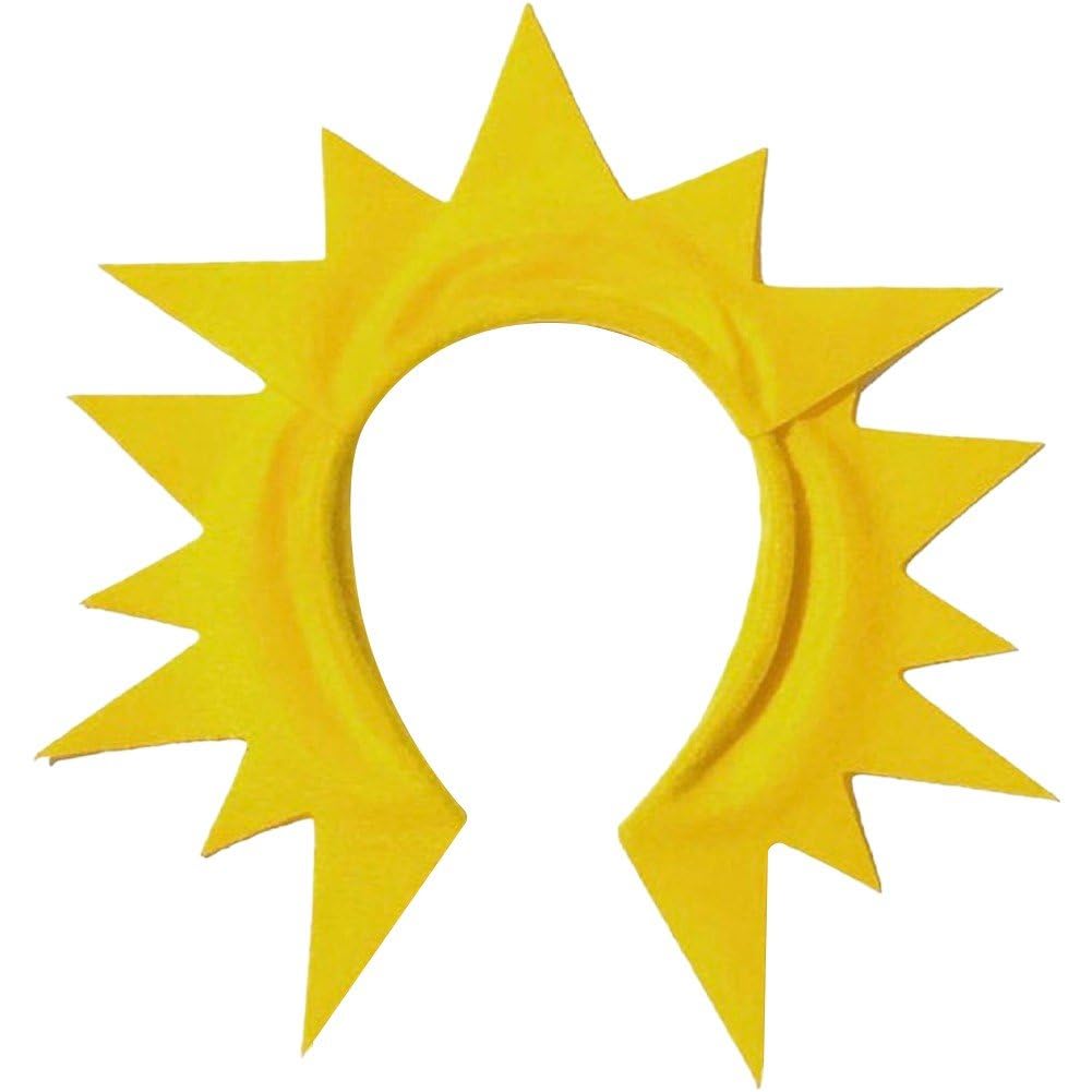 TsffaeNovelty Sun Headband for Kids Sunshine Hair Hoop Yellow Sun Hairband Halloween Cosplay Costume Party Headwear Hair Accessories for Girls Boys