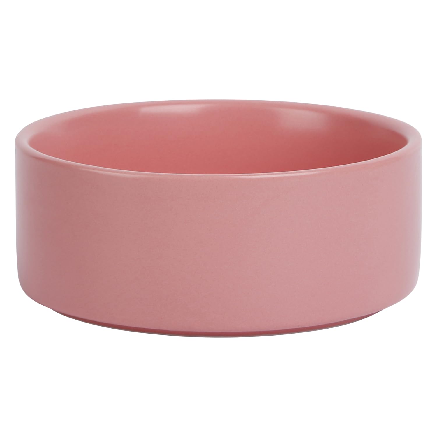 JACK AND VANILLA, Bon Appetit Elegant Modern Ceramic Dog Bowl 1800 ml Capacity Non-Slip Easy to Clean Pink Colour Ideal for Comfortable Meals