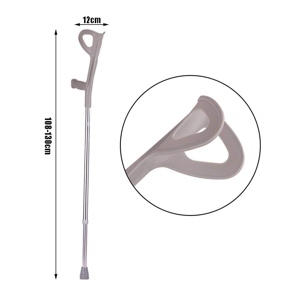 Muletas de aleación de Aluminio Muletas de Codo Ayudas para Caminar Esguinces de Miembros Inferiores Uso por Personas fracturadas, Blanco