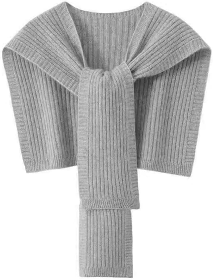 Soft Knitted Scarf for Women Solid Color Shawl Wraps for Women Travel Casual Cardigan Knotted Shoulder Tops Cover Up Cape - Image 9