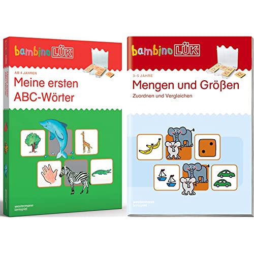 bambinoLÜK-Sets: bambinoLÜK - Set Meine ABC-Wörter: 4/5/6 Jahre & bambinoLÜK-Übungshefte: bambinoLÜK - Mengen, Größen vergleichen: 3/4/5 Jahre Mengen, Größen vergleichen