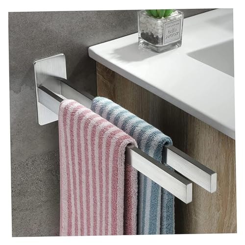 Porte-serviettes double en acier inoxydable mural auto-adhésif
