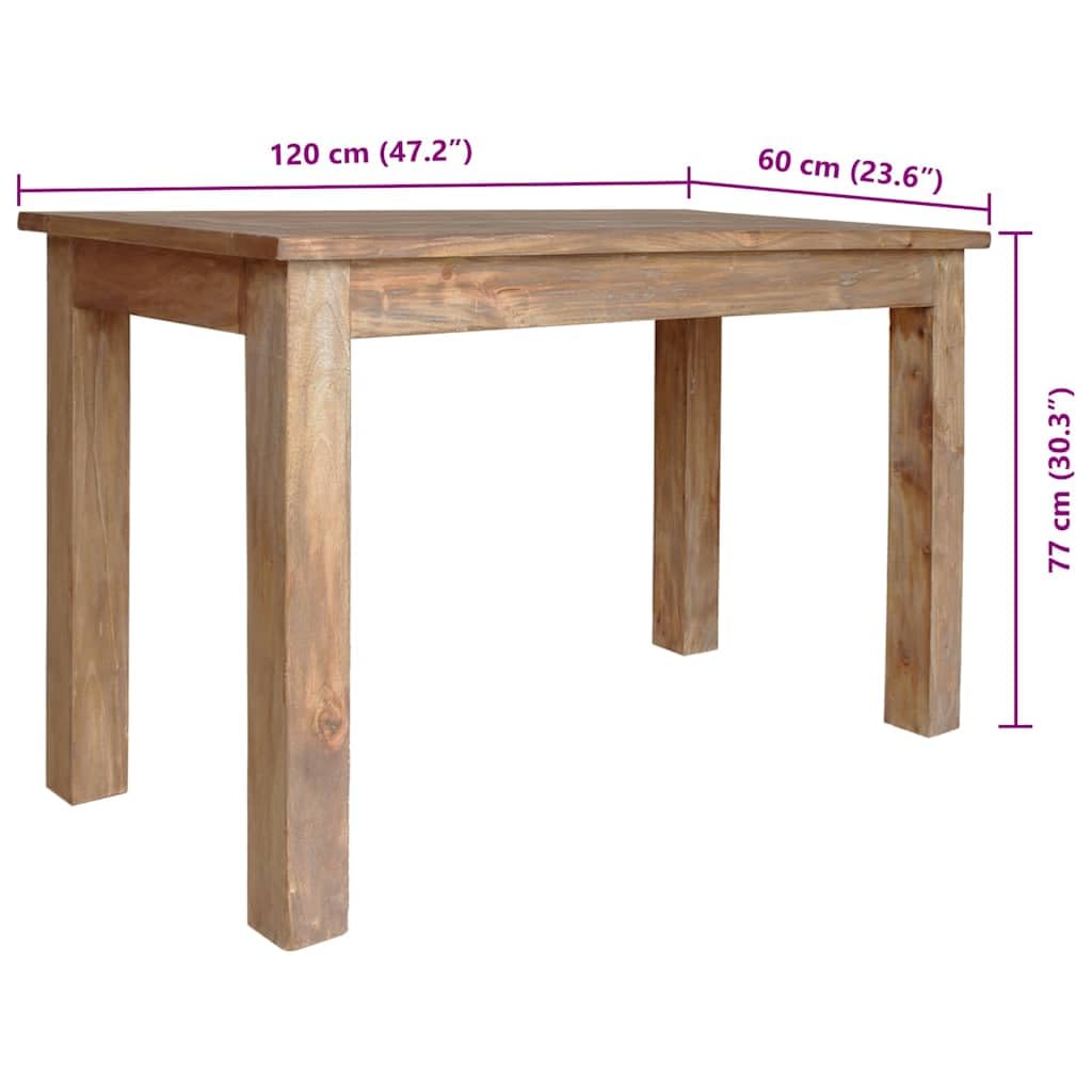 vidaXL Mesa de Comedor, Mesita Auxiliar, Mesa Decorativa, Mueble de Hogar Dormitorio Salón Cocina Pasillo Bar, Madera Maciza de Caoba