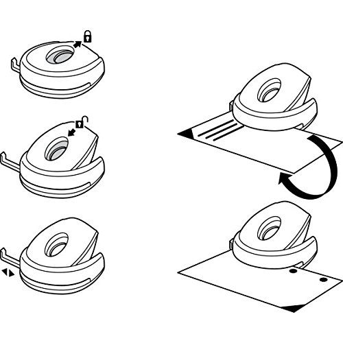 Leitz Hole Punch, 25 Sheets, Guide Bar with Format Markings, Plastic, Allura Range, 50090033