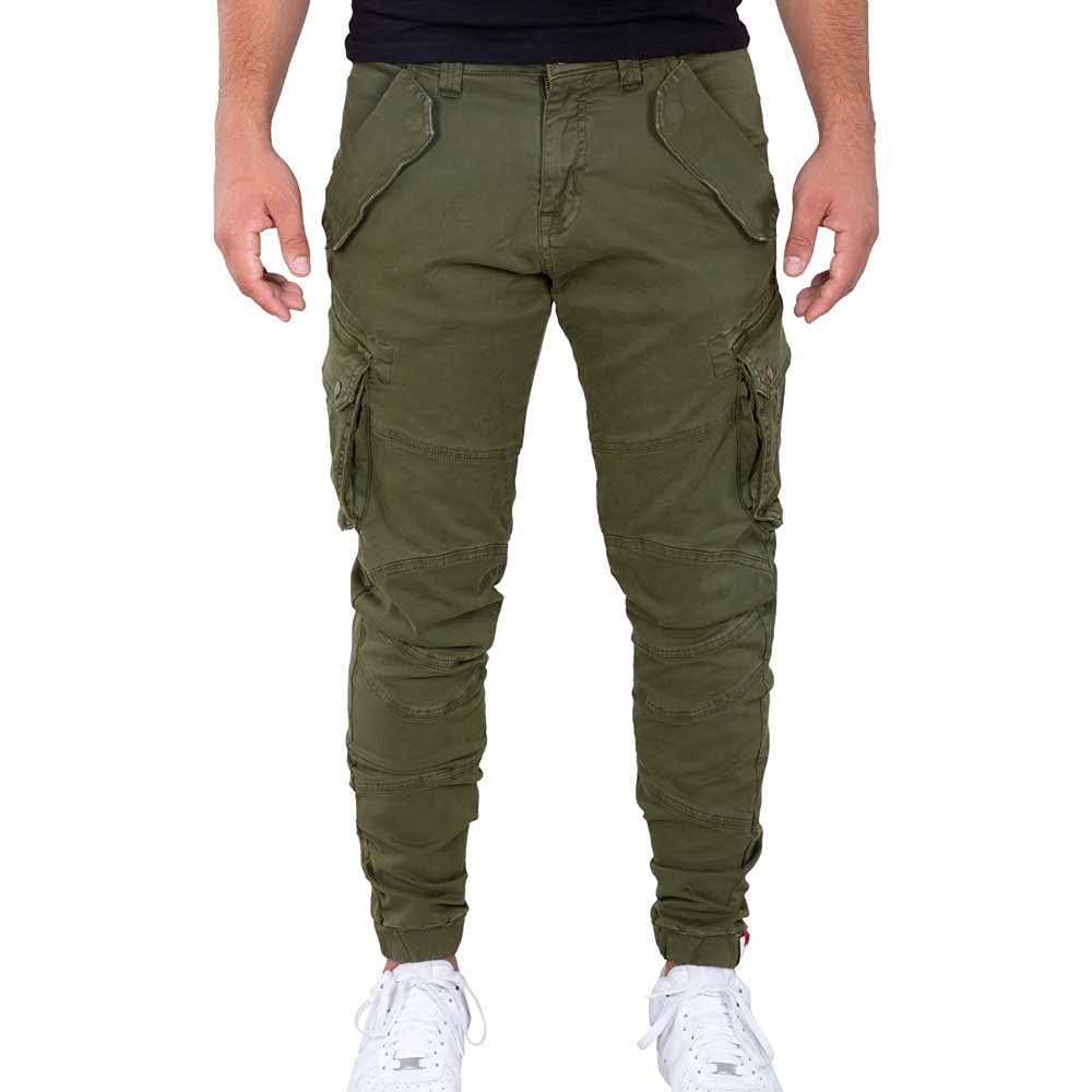 ALPHA INDUSTRIES Combat Pant Damen Hose – Slim Tapered, Dark Olive, Ungefüttert