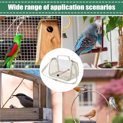 Cage Transport Oiseaux Voyage, Transporteur Pliable Léger Compact, pour Canaris Perruches Calopsittes, Aras Hamsters Confortable, Design Portable Pratique, Sécurité Aération Optimale – Image 3