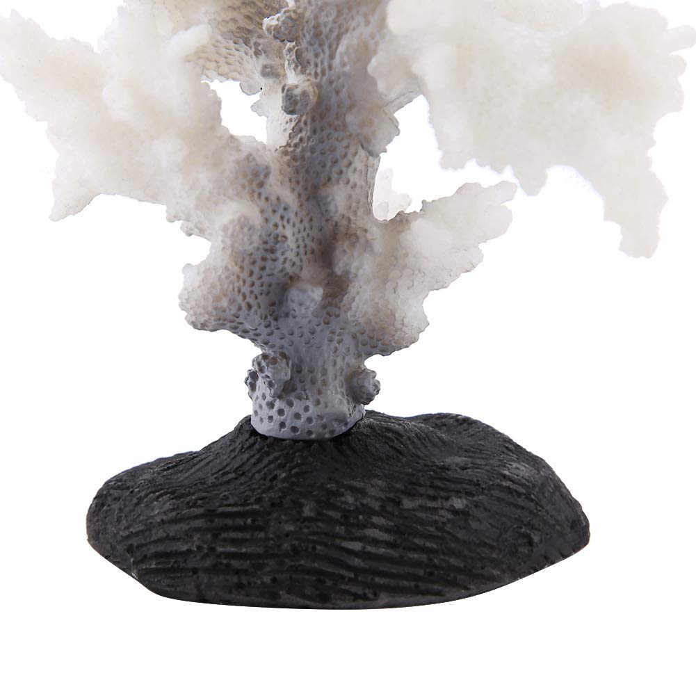KIMISS Corail artificiel d'aquarium, corail artificiel lumineux anémone en silicone pour décoration de paysage (gris)