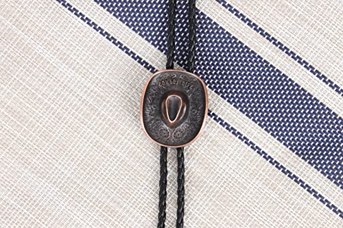 Image of Bolo Ties for Men Western - 3D Cowboy Hat Design With Vintage Boots, Western Bolotie Bola Tie