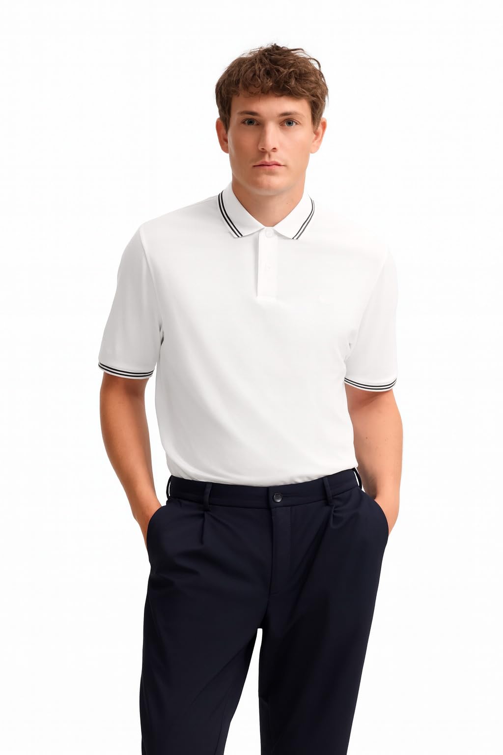 bugatti Herren Polo Shirt Kurzarm 8150-85031D Modern Fit Polokragen Baumwolle zeitlos Basic Essential Freizeit Alltag