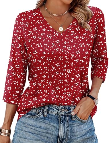 Manches 3/4 hauts pour femme parfaits pour le bureau et les sorties
