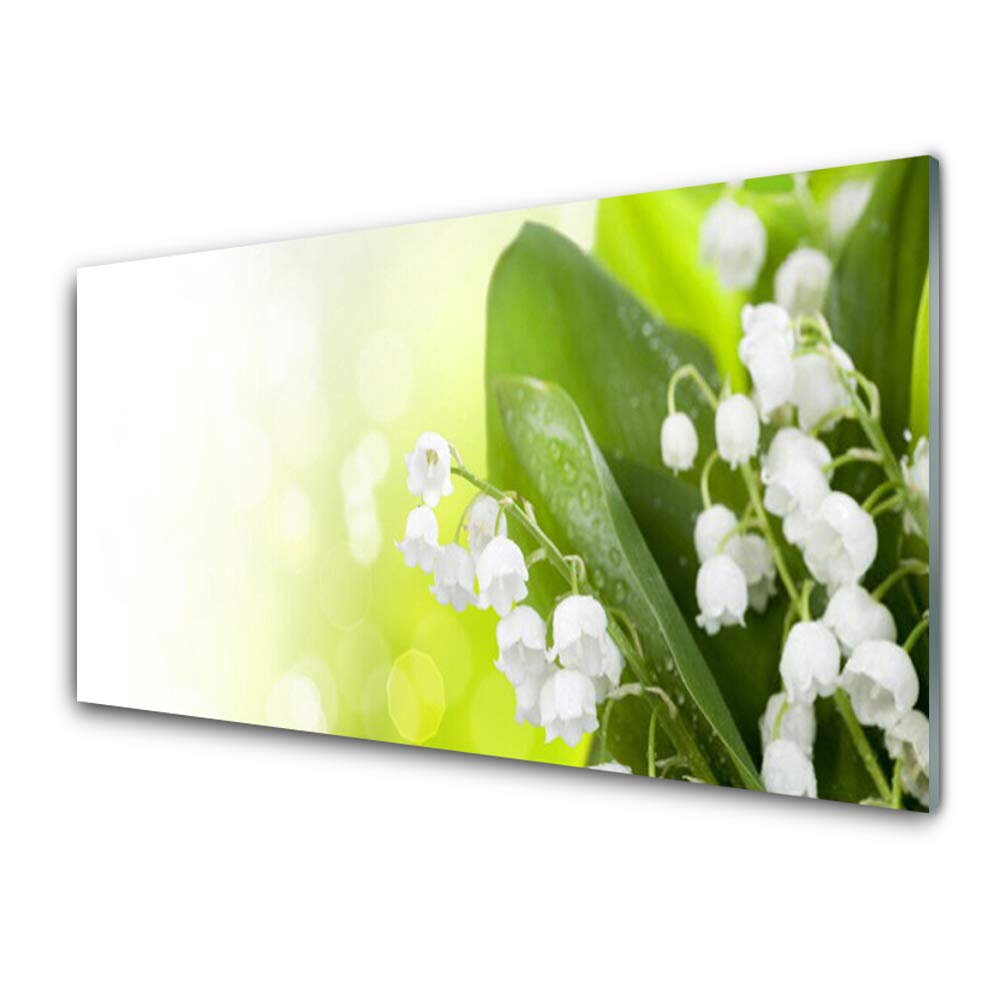 Tableau en verre acrylique 125x50cm Lily of the Valley déco murale salon