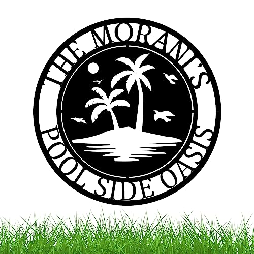 Pool Metal Sign Poolside Paradise Sign Backyard Patio Sign Personalized Family Pool Sign Swimming Pool Metal Sign Pool Gift Custom Pool Decor Custom Pool Decor Custom Pool Sign