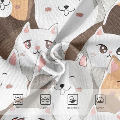 Cotton Girls Underwear Toddler Cute Cartoon Cat Faces Little Girl Panties Fun Briefs Underpants 2t3