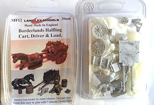 Langley Models Boarderlands Cart Wagon driver Load 28mm Wargaming Oldhammer UNPAINTED Kit LMF12 Cover