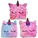 ZSWQ Porte Monnaie Licorne Petit Pochette en Peluche Sac Rangement Licorne Sac Organisateur Voyage Zipper Sac Pochette Femmes Fille 3PCS