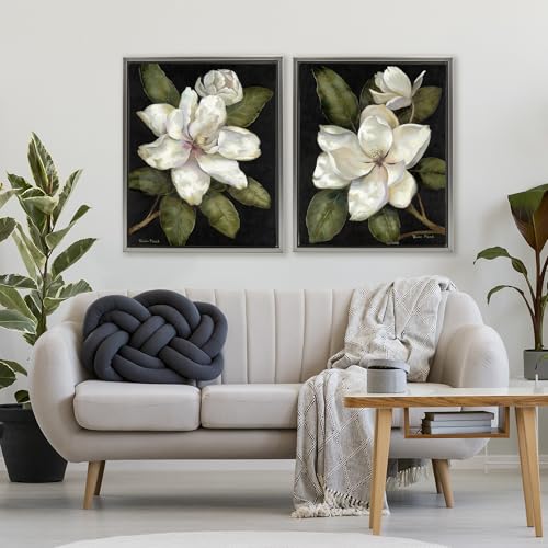 Cadres flottants Magnolia Stupell Industries de qualité supérieure gris - 2