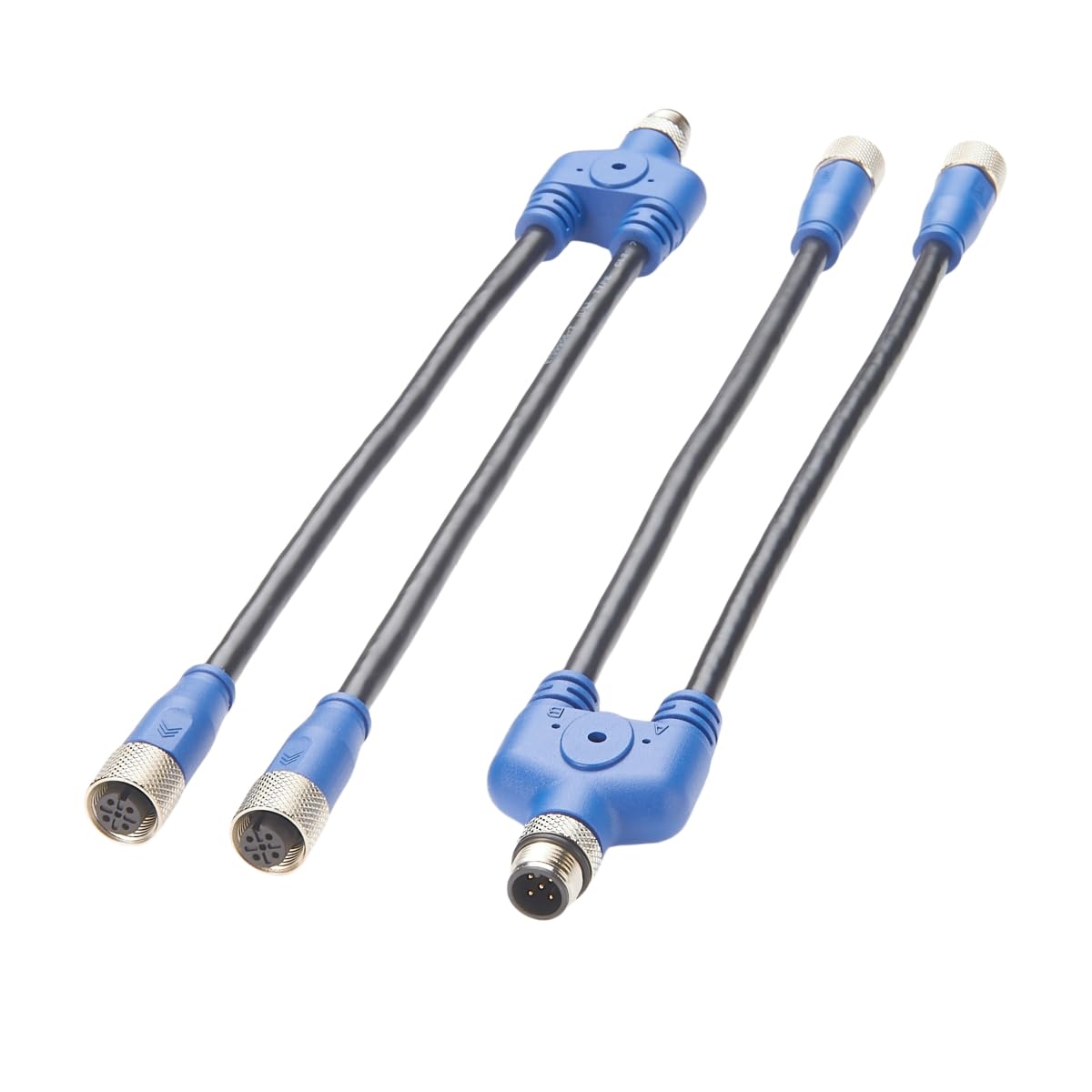 NMEA 2000 Multiport M12 Y-Splitterkabel IP67 Wasserdicht N2K M12 A-Code 5-poliges Verlängerungskabel Stecker auf Buchse Marine Boat Backbone Y-Koppler-Anschlusskabel für CANBUS CANOpen Devicenet 0,2m