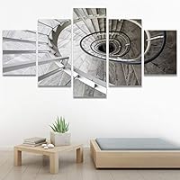 SIGNWIN 5 Panel Canvas Wall Art Solid Structures for Home Decorations Ready to Hang - 60