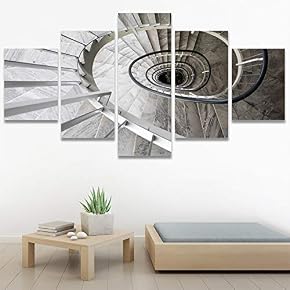 SIGNWIN 5 Panel Canvas Wall Art Solid Structures...