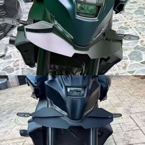 Pour MT09 MT 09 SP 2025 2026 Moto Pare chocs Avant Inférieur Aile Aérodynamique Ailes Ailes Aérodynamiques (Noir) – vue 5