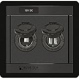 SupplyMount 1478 - Aftermarket Replacement Blue Sea 360 Panel - 12v DC Socket and Dual USB Charger Compatible with Blue Sea Systems