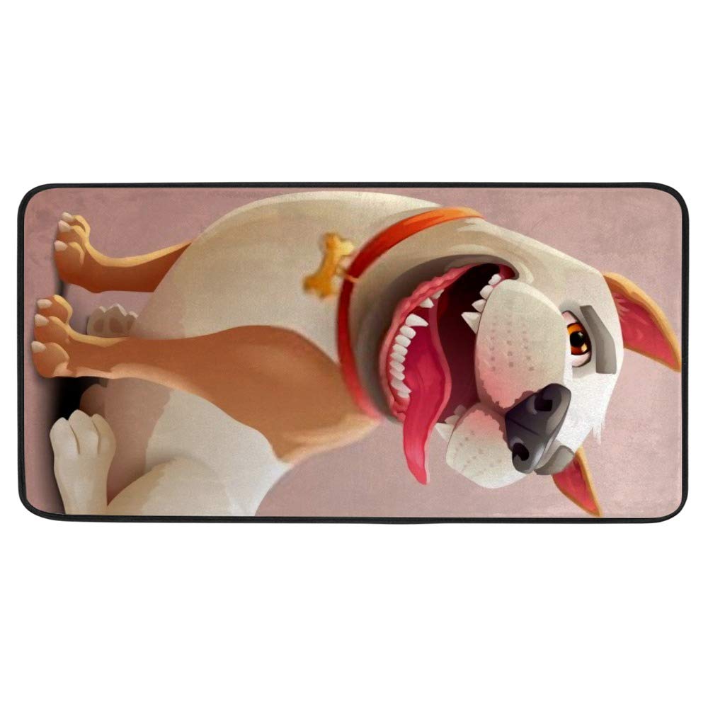 Tapis de cuisine en polyester Chehongg, parfait devant l'évier avec motif de chien