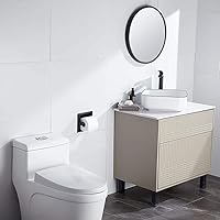 Vista 3 de Soporte de papel higiénico empotrado, soporte de pared de metal negro para rollo de papel higiénico para baño, diseño duradero y resistente que