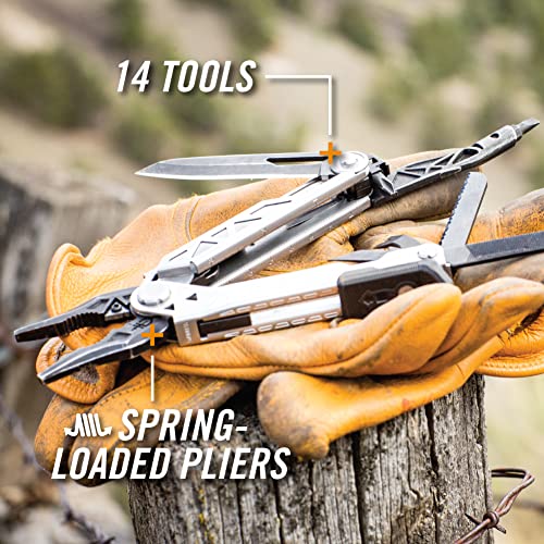 Gerber Gear Center-Drive Multitool Bit Set With Pliers, Knife & More - Comes With Coyote Brown Berry-Compliant Sheath #TOP7