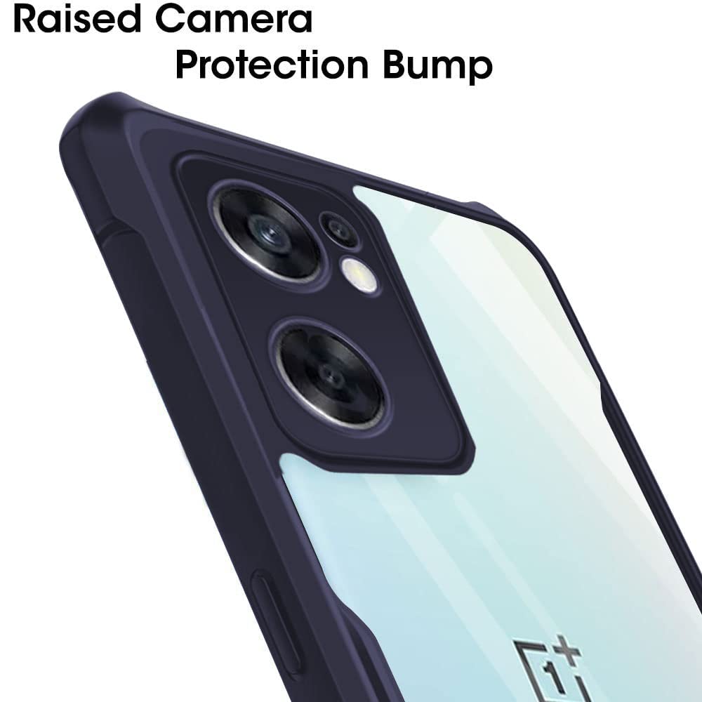 TheGiftKart Shockproof Crystal Clear Back Cover Case for OnePlus Nord CE 2 5G | 360 Degree Protection | Hard Transparent Back Cover Case for OnePlus Nord CE2 5G (PC & TPU, Blue Bumper) 3