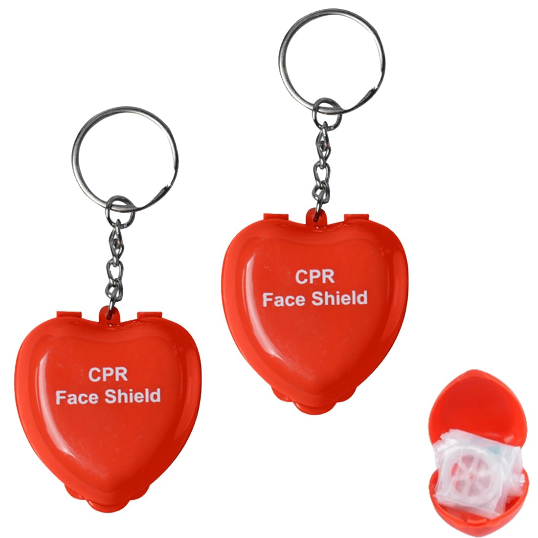 2 PCS Maschera Facciale per RCP Maschere Tascabili per Rianimazione Cardiopolmonare con Valvola Unidirezionale Visiera Portatile per Barriere Respiratorie per RCP Kit di Emergenza Portachiavi