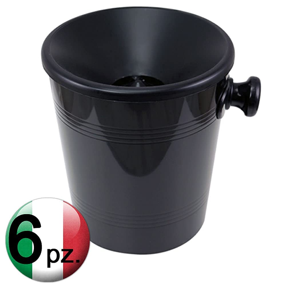 Spittoon - Sputacchiera - Crachoir - Spucknapf - Professionale in Plastica - Modello Cone 12 - capacità 1.2 lt. - By Nero (Black), 6