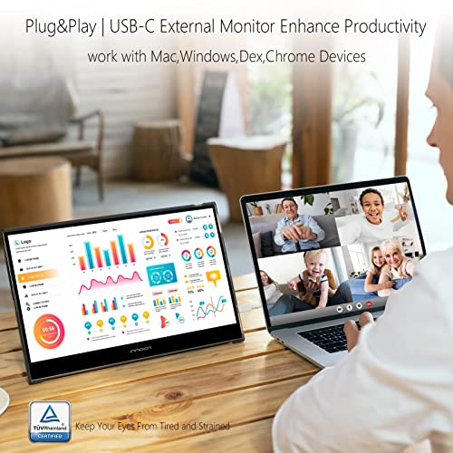 Image of INNOCN Portable OLED Monitor 13.3 inch 1080p 100% DCI-P3 1MS 100,0000:1 USB C Plug Play Second Travel Computer Display Mini HDMI Photo Video Editing for Laptop, MacBook PC Console