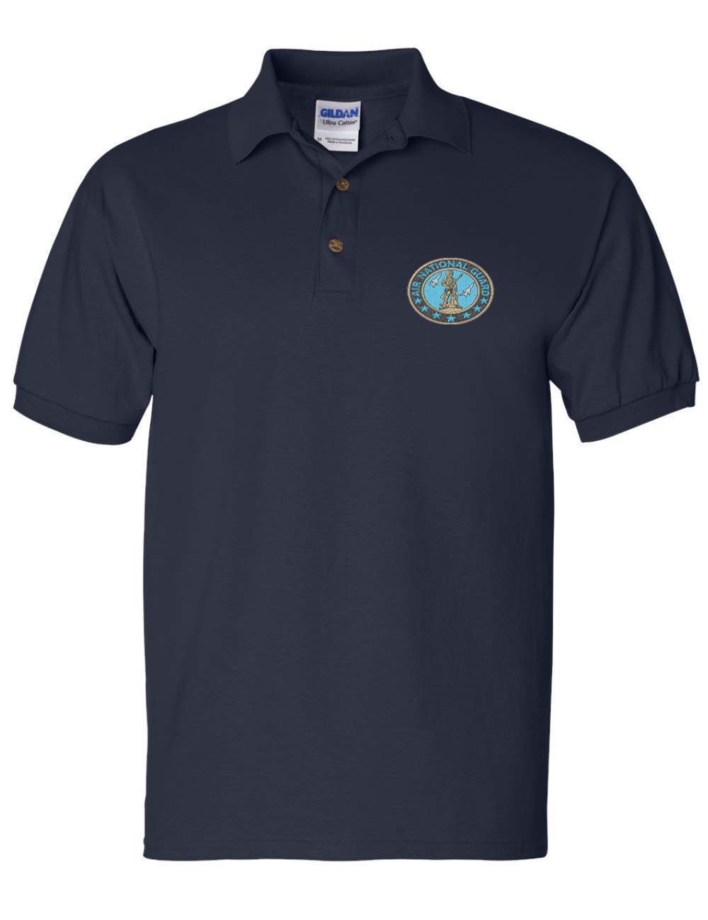 ALLNTRENDSMen's Polo T Shirt US Air National Guard Embroidered Military Shirt
