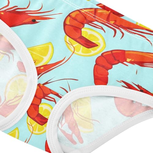 Cartoon Girls Underwear Toddler 2t Cotton Panties for Girl Red Shrimp Yellow Lemon Slices Blue Undies Kids Briefs4