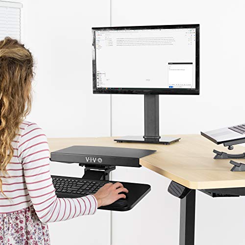 VIVO 17 inch Corner Desk Connector Platform for Mounting UnderDesk