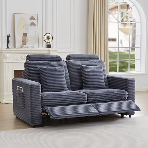 Image of RARZOE Modular Sectional Couch Armrests Module, Corduroy Armrests Modular Sofa Side Part for Living Room Modular Sectional Sofa Couch, Grey