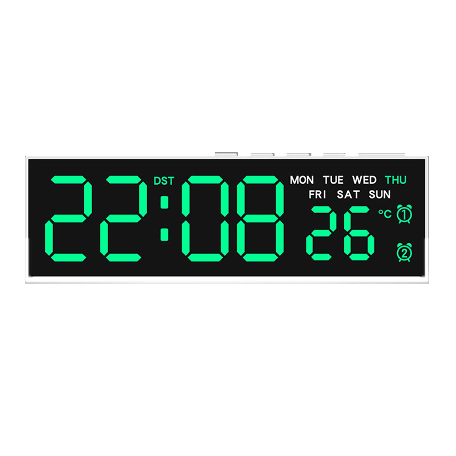 Woedpez Alarm Clocks Digital Clock Night Light Digitals Alarms Clocks with Indoor Temperature Desk for Bedroom Living Room Desk Alarm