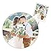 Oihxse 100 Pezzi Adesive Rotondi Personalizzato, Adesivi Ritratto / Animale Domestico Foto Cartoon Ritoccare Etichette Carta Impermeabili, Feste di Compleanno, Matrimonio, Regalo Decor Round Label