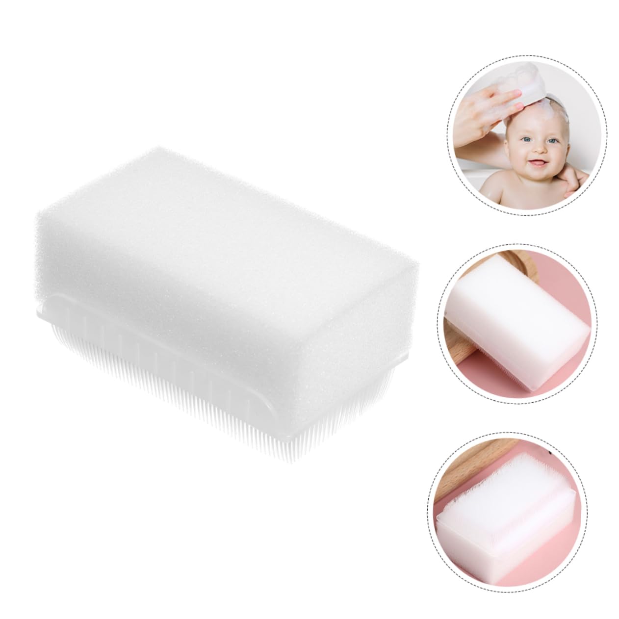 HOMSFOU 5 Series Dispositivo De Entrenamiento Sensorial Bath Pequeño Pincel Cepillo Para Fregar Cepillo De Defensa Sensorial Esponja 4 Piezas X 5