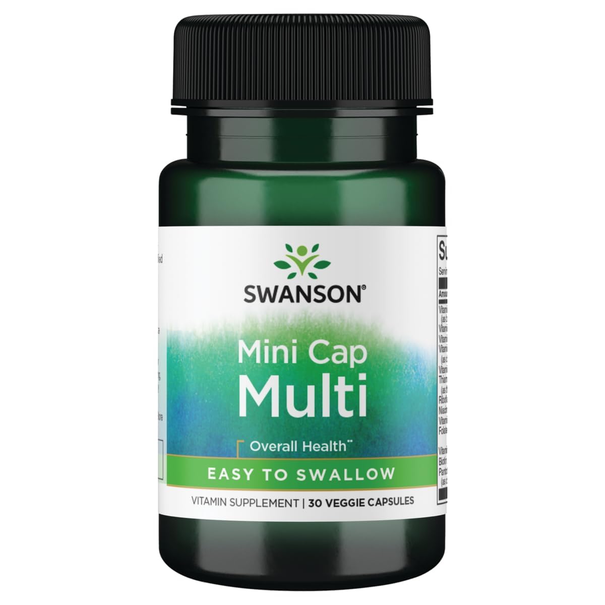 Swanson Daily Multivitamin Without Minerals, 30 Veg Capsules 30 Count (Pack of 1)